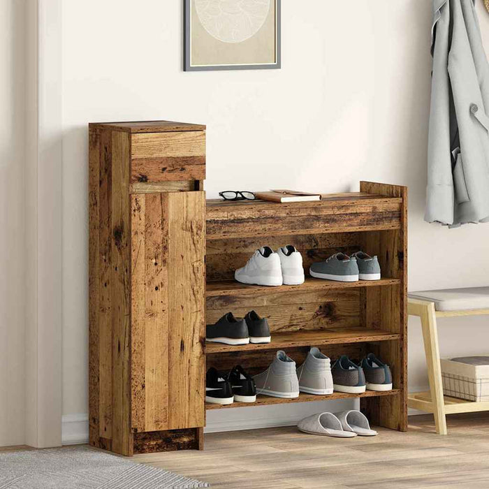Dulap pentru pantofi cu sertar Lemn vechi 100,5 x 28 x 100 cm - WALTI WALTI