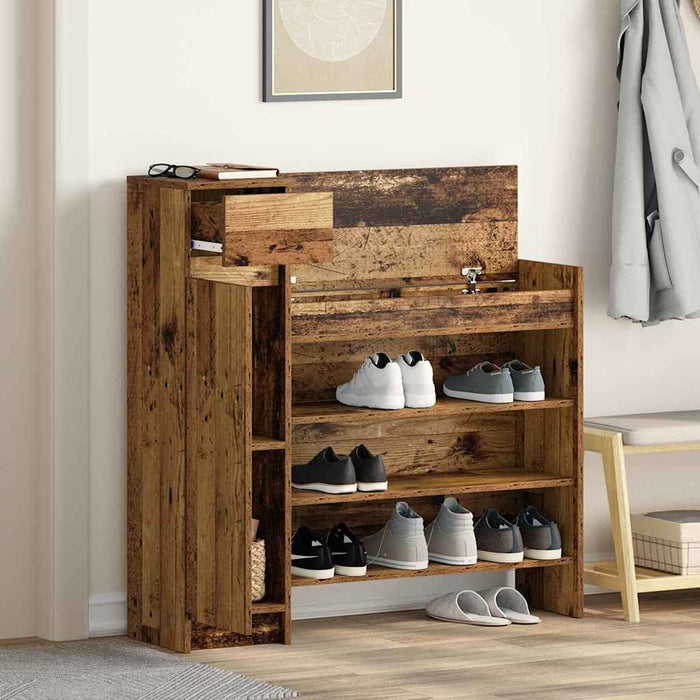 Dulap pentru pantofi cu sertar Lemn vechi 100,5 x 28 x 100 cm - WALTI WALTI