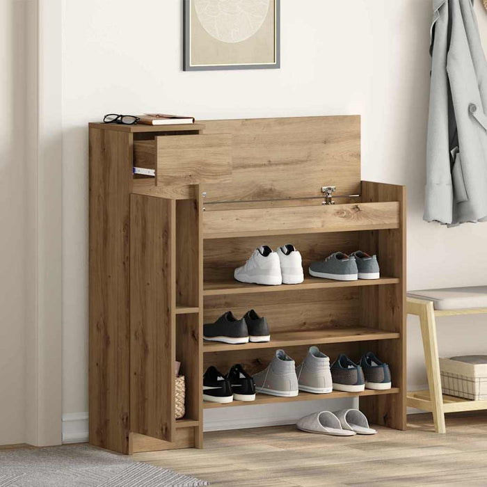 Dulap pentru pantofi Stejar Artizanal 100,5 x 28 x 100 cm - WALTI WALTI