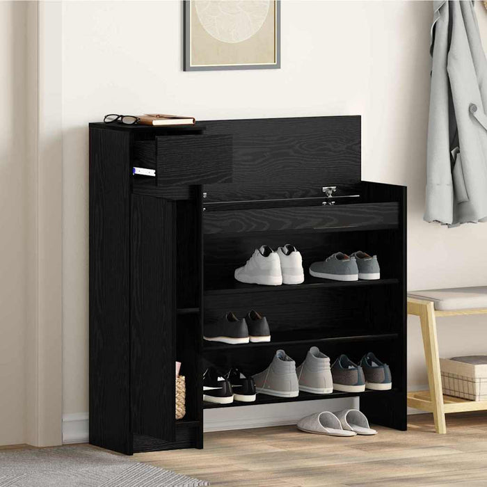 Dulap pentru pantofi cu sertar Stejar Negru 100,5 x 28 x 100 cm - WALTI WALTI
