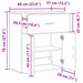 Bufet cu sertar Lemn vechi 60 x 31 x 70 cm Lemn compozit - WALTI WALTI