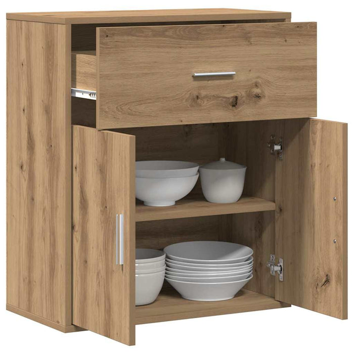 Bufet cu sertar Stejar Artizanal 60 x 31 x 70 cm Lemn compozit - WALTI WALTI