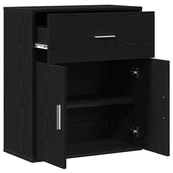 Bufet cu sertar Stejar Negru 60 x 31 x 70 cm Lemn compozit - WALTI WALTI
