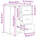 Bufet cu sertar Lemn vechi 60 x 31 x 70 cm Lemn compozit - WALTI WALTI