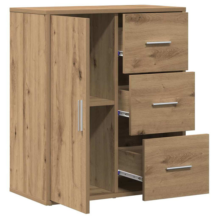 Bufet cu sertar Stejar Artizanal 60 x 31 x 70 cm Lemn compozit - WALTI WALTI