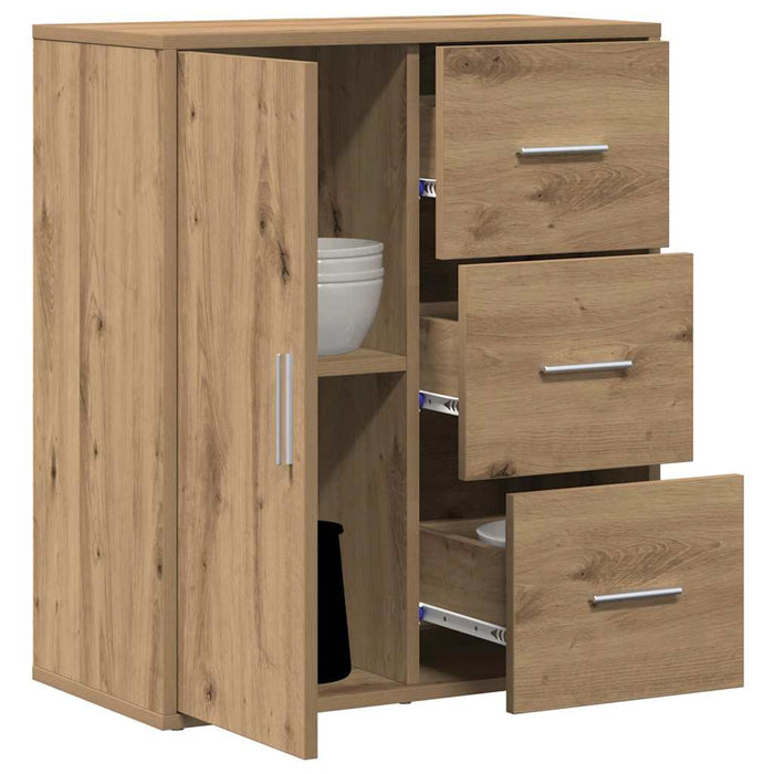 Bufet cu sertar Stejar Artizanal 60 x 31 x 70 cm Lemn compozit - WALTI WALTI