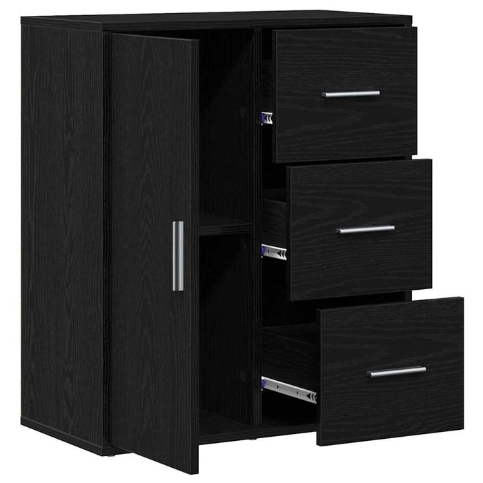 Bufet cu sertar Stejar Negru 60 x 31 x 70 cm Lemn compozit - WALTI WALTI