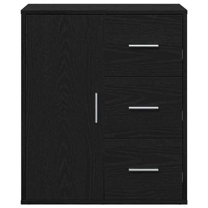 Bufet cu sertar Stejar Negru 60 x 31 x 70 cm Lemn compozit - WALTI WALTI