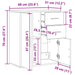 Bufet cu sertar Stejar Artizanal 60 x 31 x 70 cm Lemn compozit - WALTI WALTI