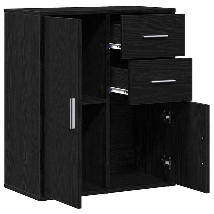 Bufet cu sertar Stejar Negru 60 x 31 x 70 cm Lemn compozit - WALTI WALTI