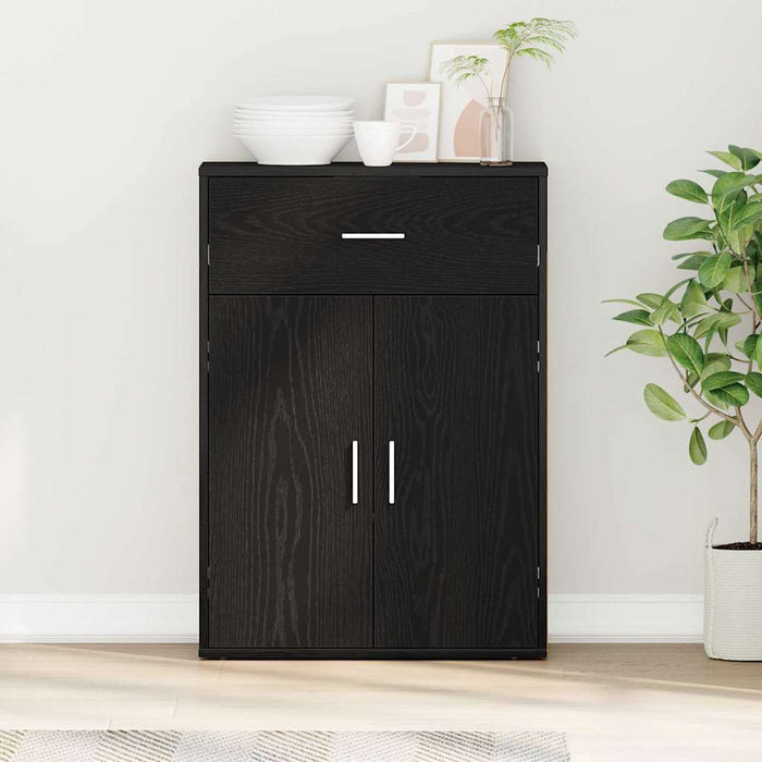 Bufet cu sertar Stejar Negru 60 x 30 x 84 cm Lemn compozit - WALTI WALTI