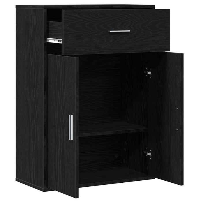 Bufet cu sertar Stejar Negru 60 x 30 x 84 cm Lemn compozit - WALTI WALTI
