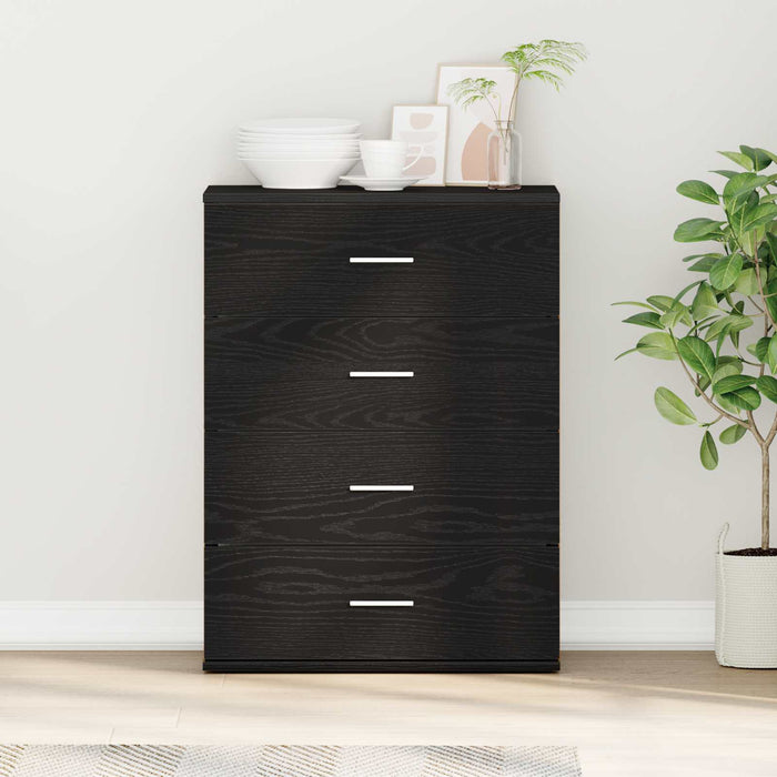 Bufet cu sertar Stejar Negru 60 x 39 x 80 cm Lemn compozit - WALTI WALTI