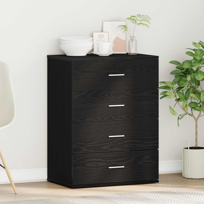 Bufet cu sertar Stejar Negru 60 x 39 x 80 cm Lemn compozit - WALTI WALTI