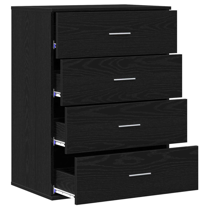 Bufet cu sertar Stejar Negru 60 x 39 x 80 cm Lemn compozit - WALTI WALTI