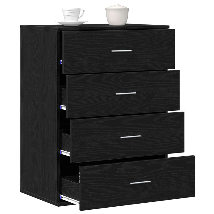 Bufet cu sertar Stejar Negru 60 x 39 x 80 cm Lemn compozit - WALTI WALTI