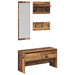 Set mobilier hol cu sertar 4 pcs Lemn vechi Lemn compozit - WALTI WALTI