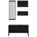 Set mobilier hol cu sertar 4 pcs Stejar Negru Lemn compozit - WALTI WALTI