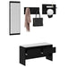 Set mobilier hol cu sertar 4 pcs Stejar Negru Lemn compozit - WALTI WALTI