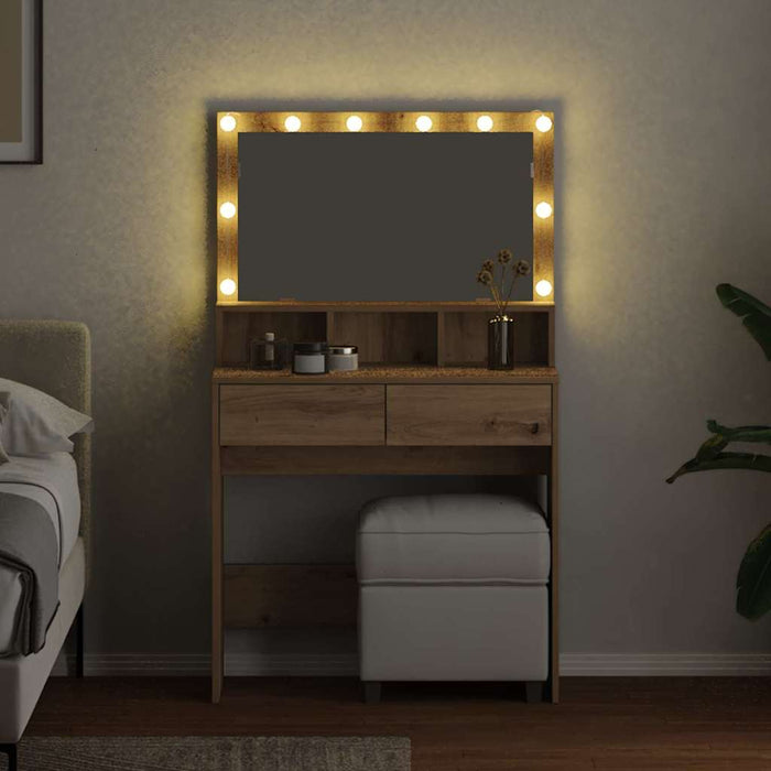 Masă de Machiaj cu sertar Stejar Artizanal 80 x 41 x 134,5 cm - WALTI WALTI