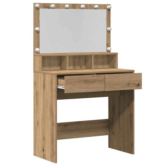 Masă de Machiaj cu sertar Stejar Artizanal 80 x 41 x 134,5 cm - WALTI WALTI