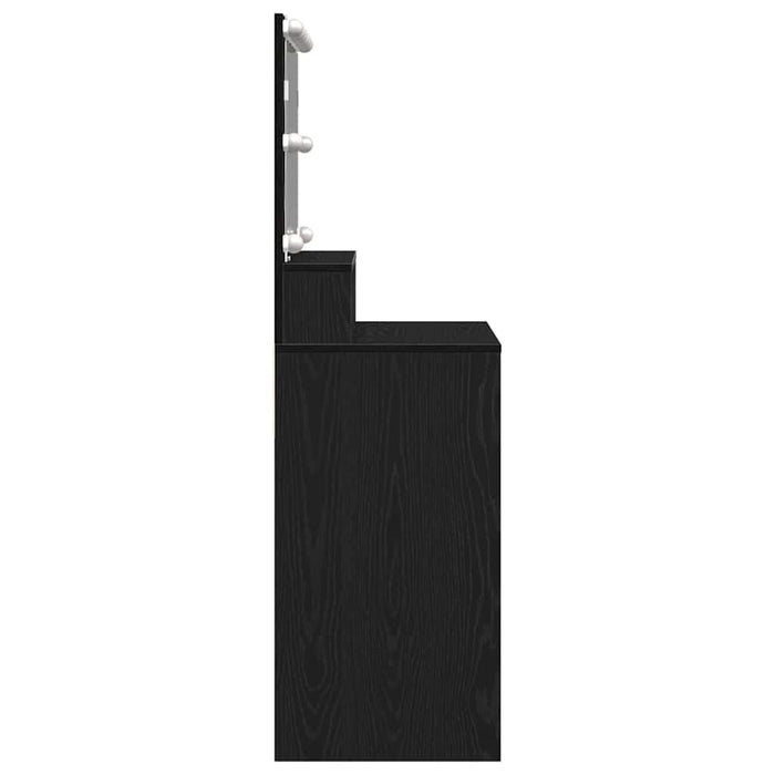 Masă de Machiaj Stejar Negru 80 x 41 x 134,5 cm Lemn compozit - WALTI WALTI