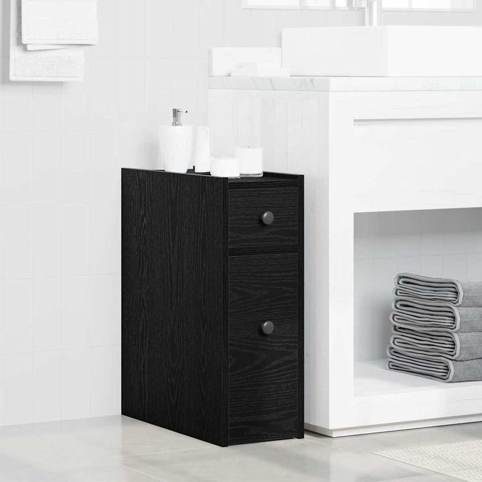 Dulap de Baie 21,5 x 50 x 60 cm Lemn prelucrat Stejar Negru - WALTI WALTI