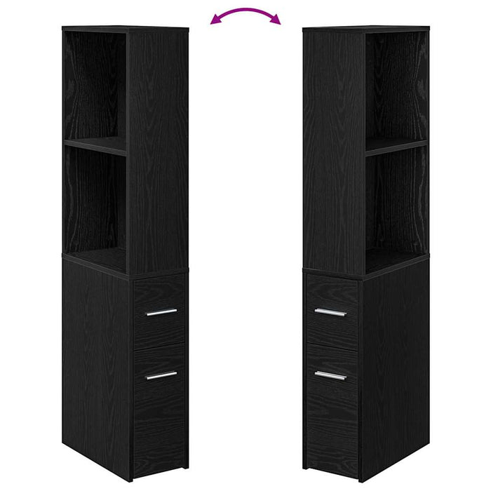 Set de mobilier pentru baie Stejar Negru 22 x 41 x 135 cm - WALTI WALTI