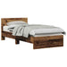 Cadru de pat cu headboard Lemn vechi 90 x 200 cm Lemn compozit - WALTI WALTI