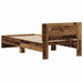 Cadru de pat cu headboard Lemn vechi 90 x 190 cm Lemn compozit - WALTI WALTI