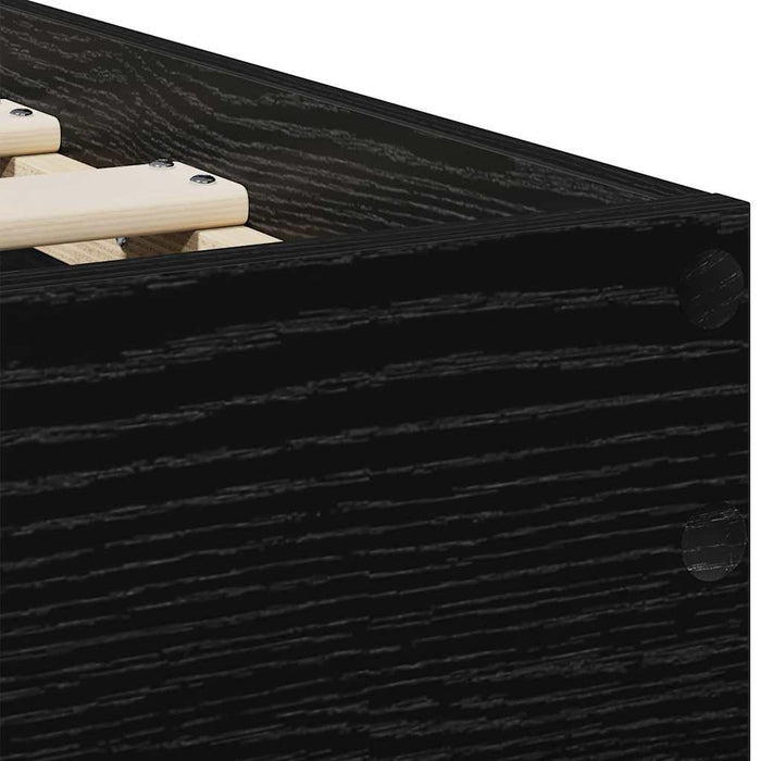 Cadru de pat Stejar negru 75 x 190 cm Lemn compozit - WALTI WALTI