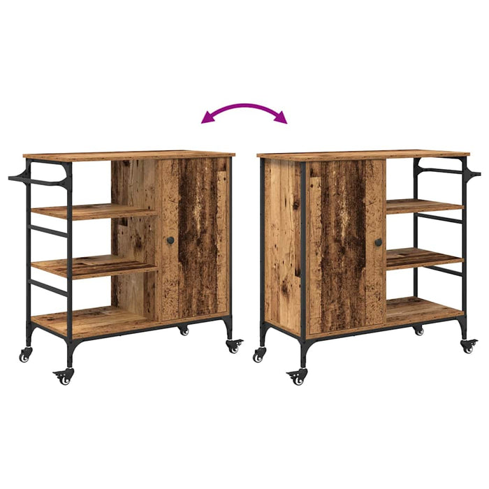 Troler de Bucătărie Lemn vechi 87.5 x 38.5 x 84.5 cm - WALTI WALTI