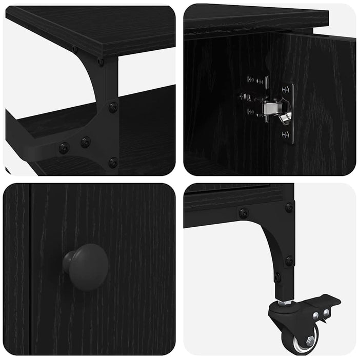 Troler de Bucătărie Stejar negru 87.5 x 38.5 x 84.5 cm - WALTI WALTI