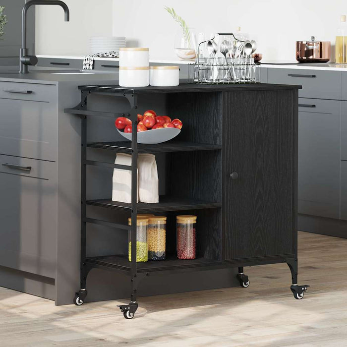 Troler de Bucătărie Stejar negru 87.5 x 38.5 x 84.5 cm - WALTI WALTI