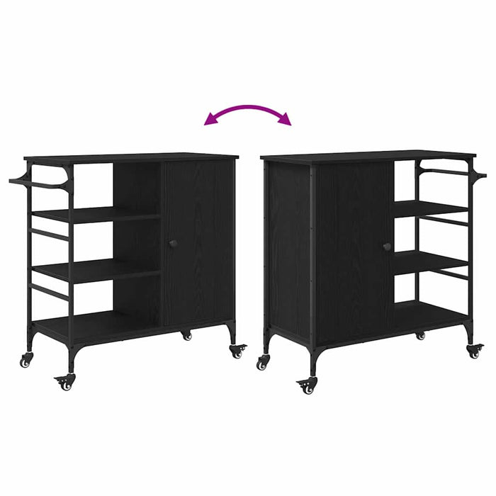 Troler de Bucătărie Stejar negru 87.5 x 38.5 x 84.5 cm - WALTI WALTI