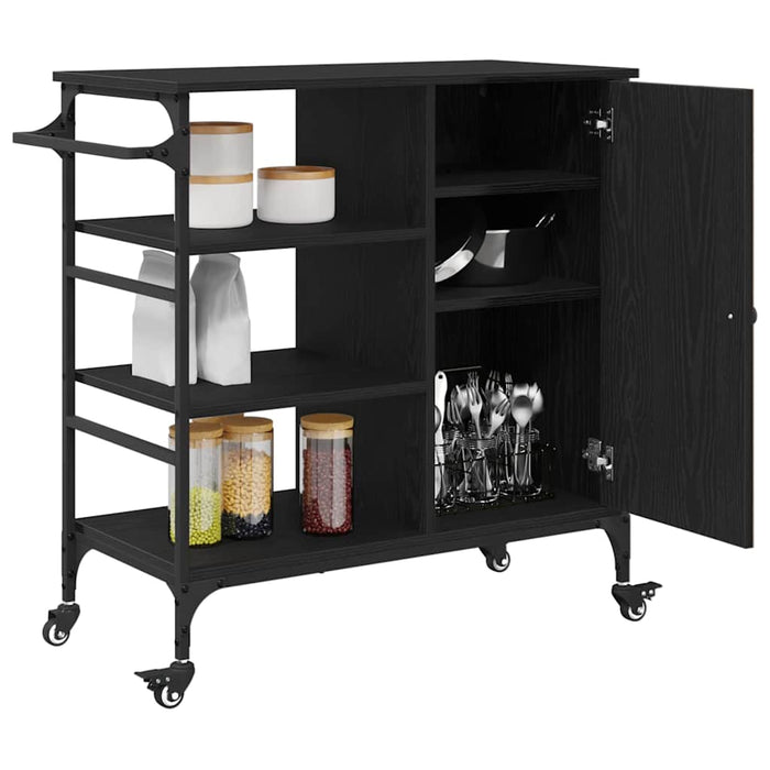 Troler de Bucătărie Stejar negru 87.5 x 38.5 x 84.5 cm - WALTI WALTI