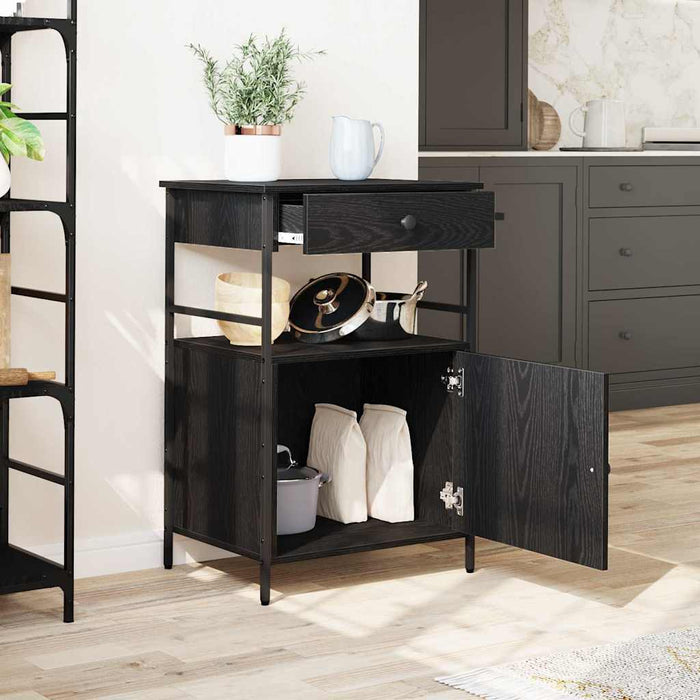 Troler de Bucătărie Stejar Negru 56 x 43 x 89.5 cm - WALTI WALTI