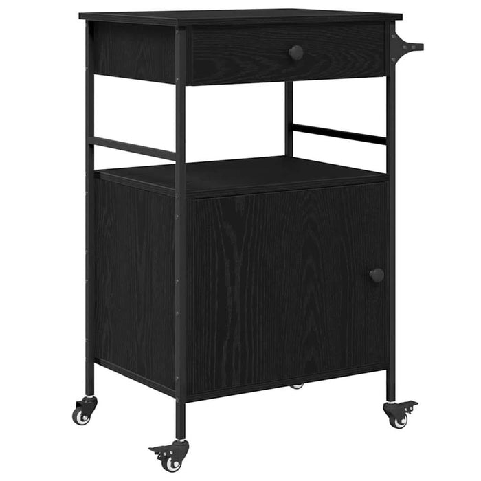 Troler de Bucătărie Stejar Negru 56 x 43 x 89.5 cm - WALTI WALTI