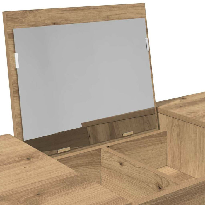 Masă de Machiaj stejar artizanal 100 x 45 x 76 cm Lemn compozit - WALTI WALTI