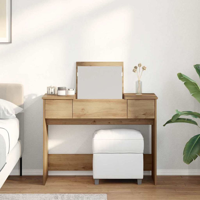 Masă de Machiaj stejar artizanal 100 x 45 x 76 cm Lemn compozit - WALTI WALTI