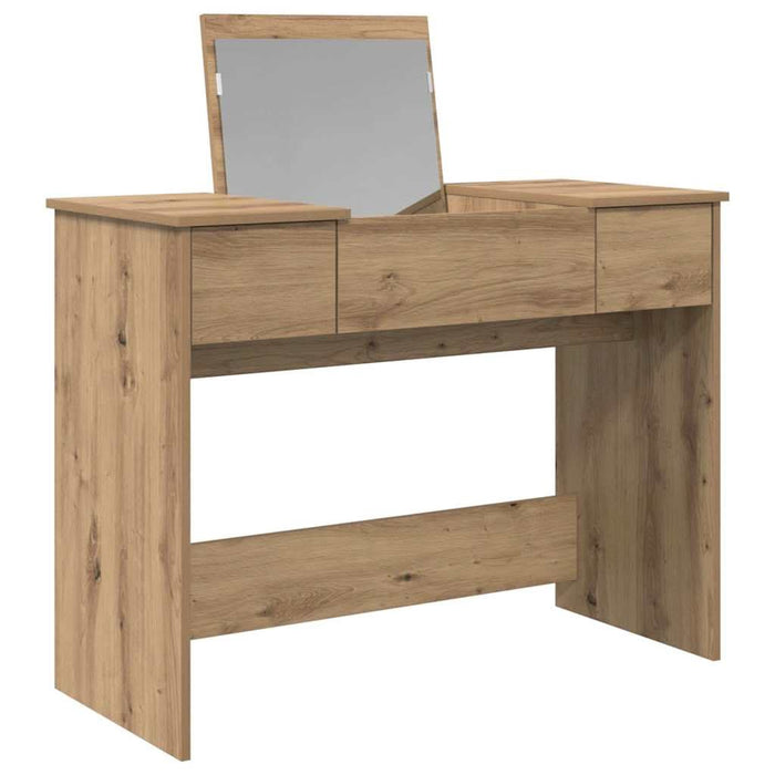 Masă de Machiaj stejar artizanal 100 x 45 x 76 cm Lemn compozit - WALTI WALTI