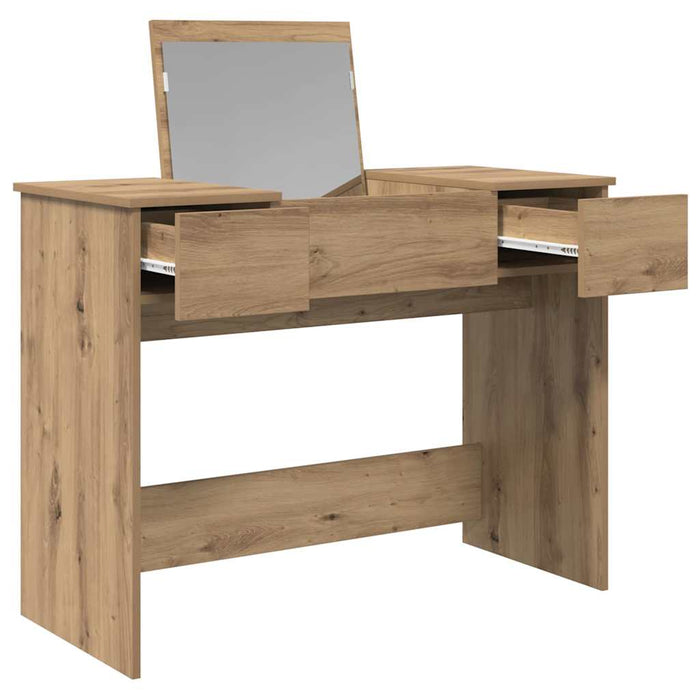 Masă de Machiaj stejar artizanal 100 x 45 x 76 cm Lemn compozit - WALTI WALTI