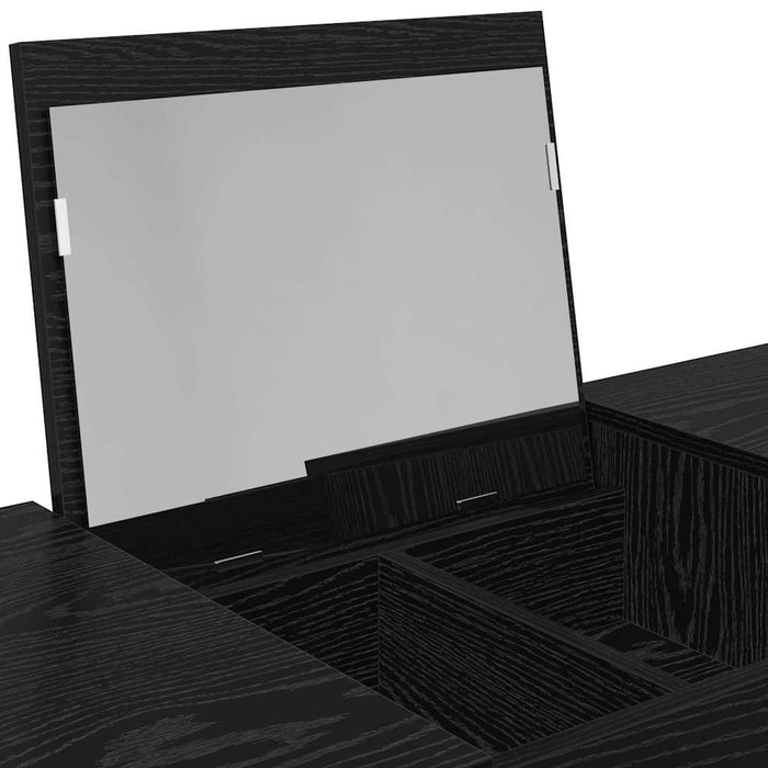 Masă de Machiaj Stejar negru 100 x 45 x 76 cm Lemn compozit - WALTI WALTI