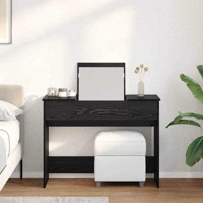 Masă de Machiaj Stejar negru 100 x 45 x 76 cm Lemn compozit - WALTI WALTI
