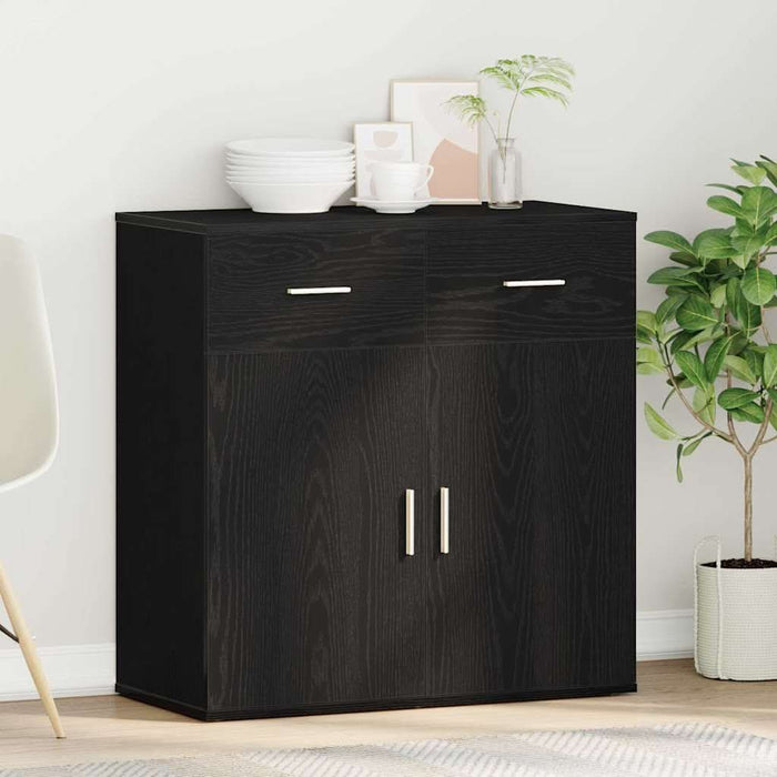 Bufet cu sertar Stejar Negru 78 x 38 x 80 cm Lemn compozit - WALTI WALTI