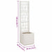 Cutie pentru flori Alb 36 x 36 x 140 cm Plastic - WALTI WALTI