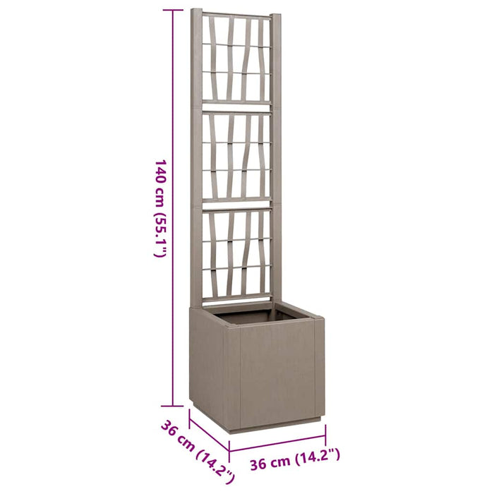 Cutie pentru flori Maro deschis 36 x 36 x 140 cm Plastic - WALTI WALTI