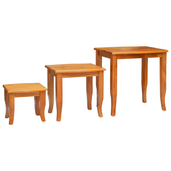Mese de birou nesting 3 pcs natural Lemn masiv de mahon - WALTI WALTI