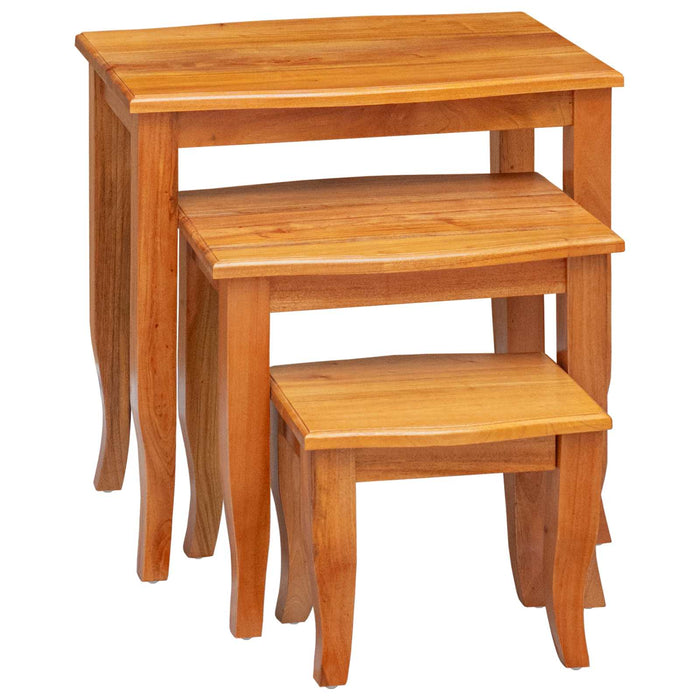 Mese de birou nesting 3 pcs natural Lemn masiv de mahon - WALTI WALTI