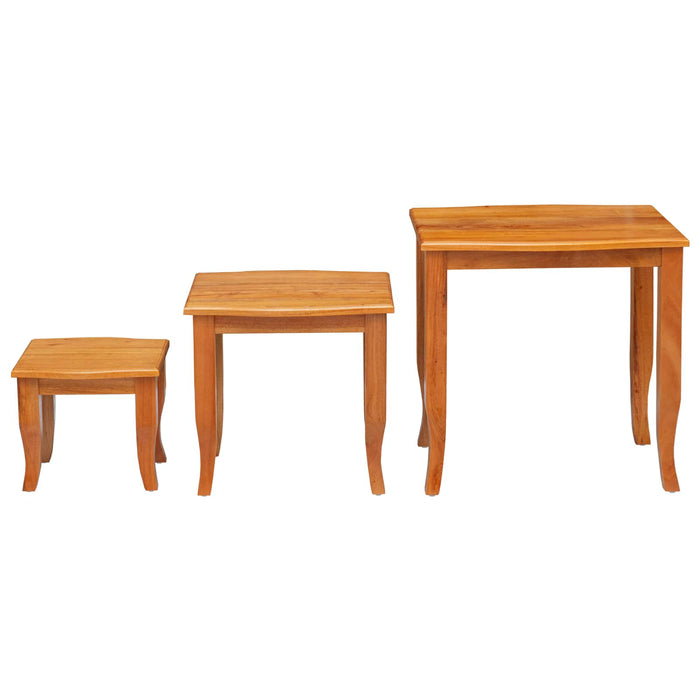 Mese de birou nesting 3 pcs natural Lemn masiv de mahon - WALTI WALTI